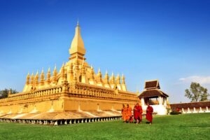 Der einzigartige Pha That Luang in Vientiane
