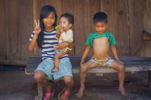 Einheimische Kinder in Chiang Khong